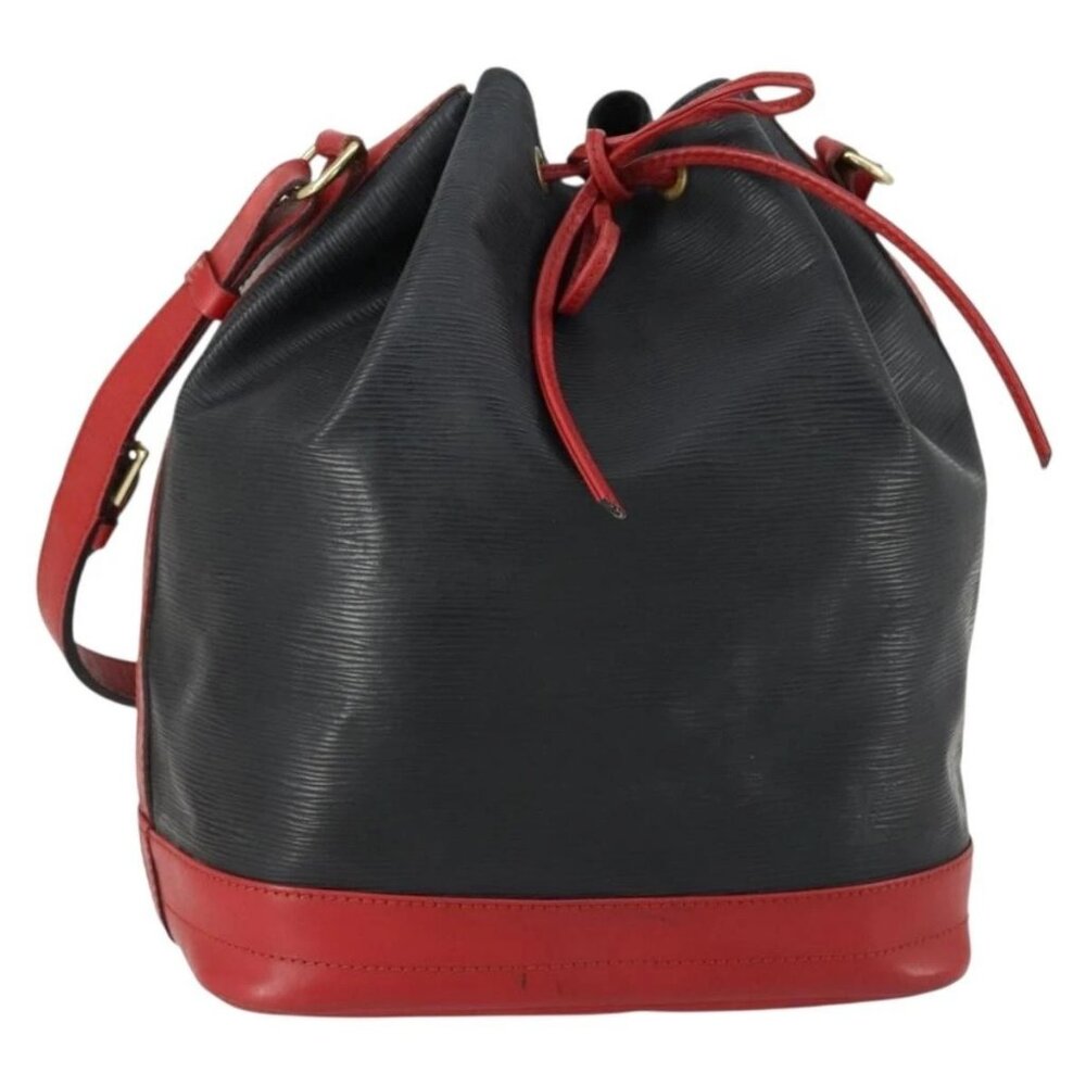 LOUIS VUITTON Epi Noe Shoulder Bag Bicolor Black Red M44017 LV Auth 154341